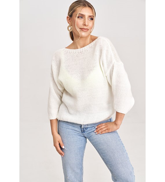 Sweter M993 Ecru Uniwersalny