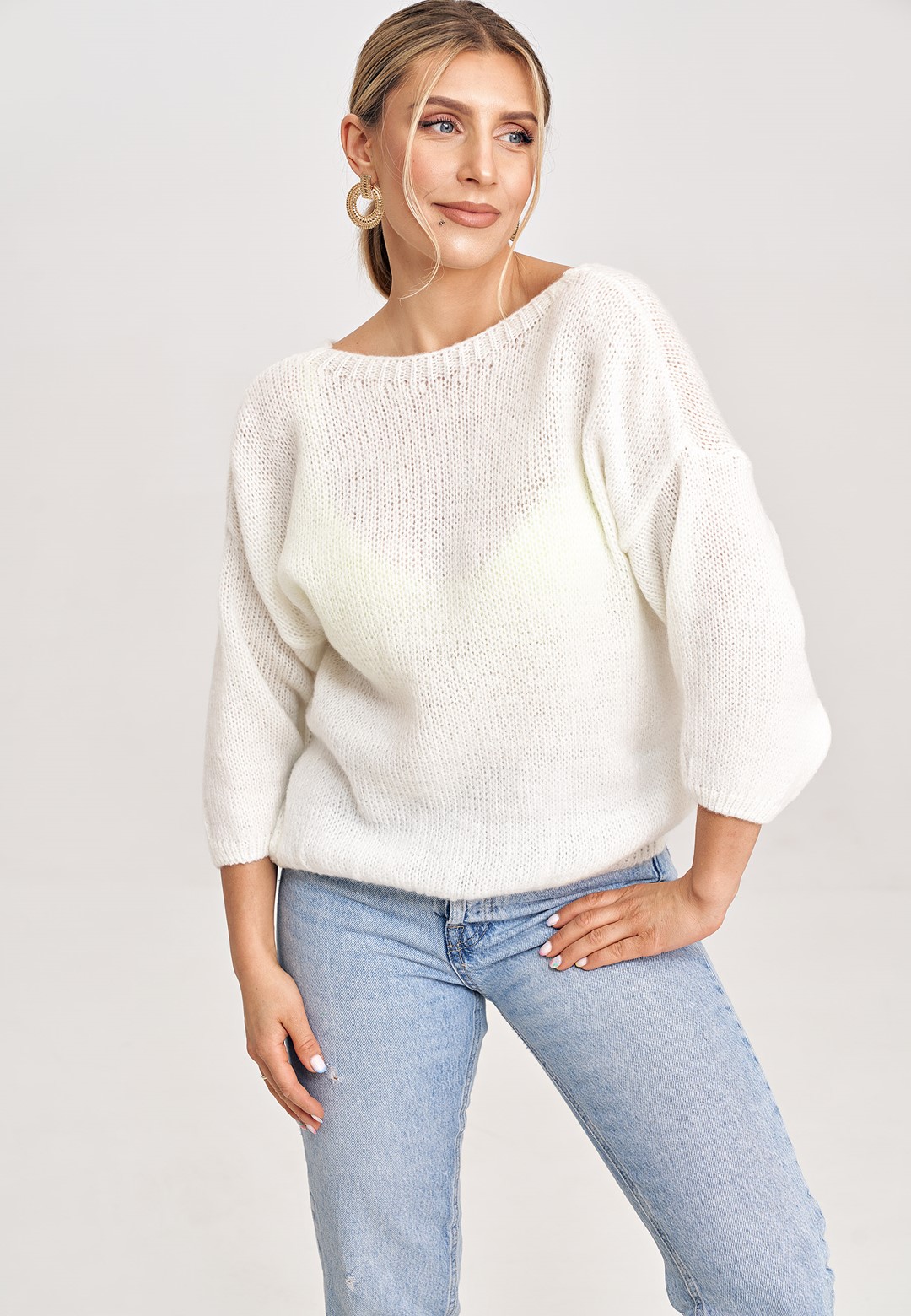 Sweater M993 Ecru Oversized