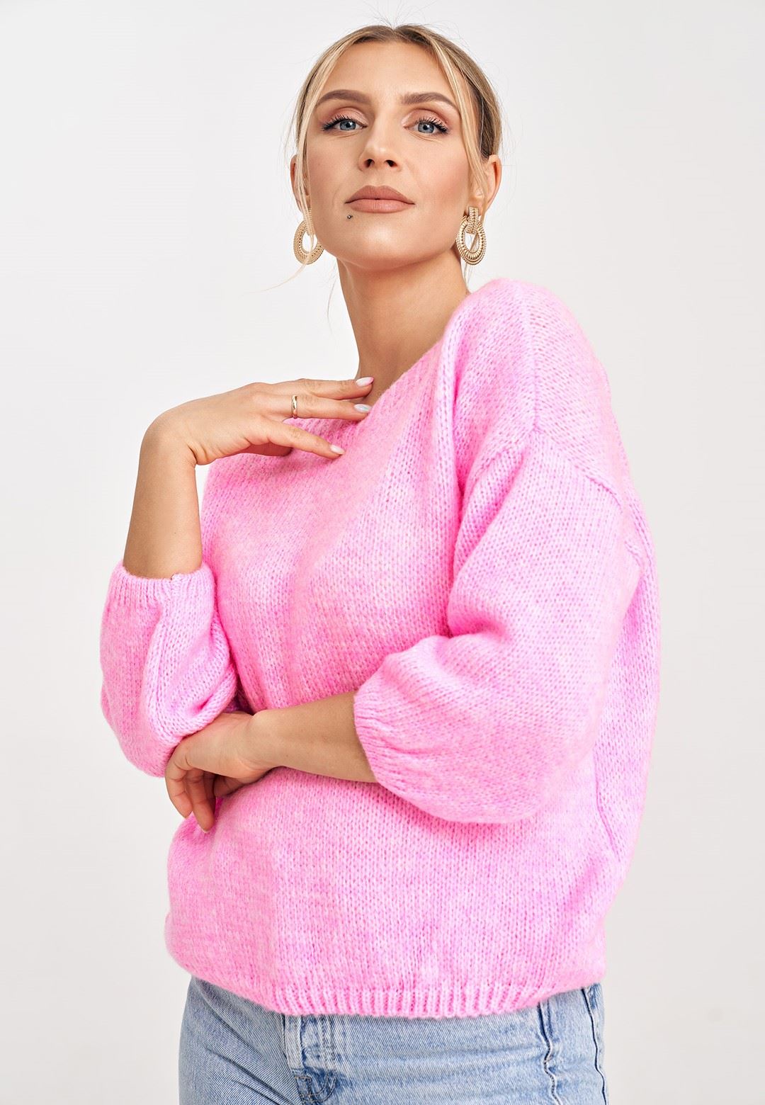Sweater M993 Light Pink Oversized