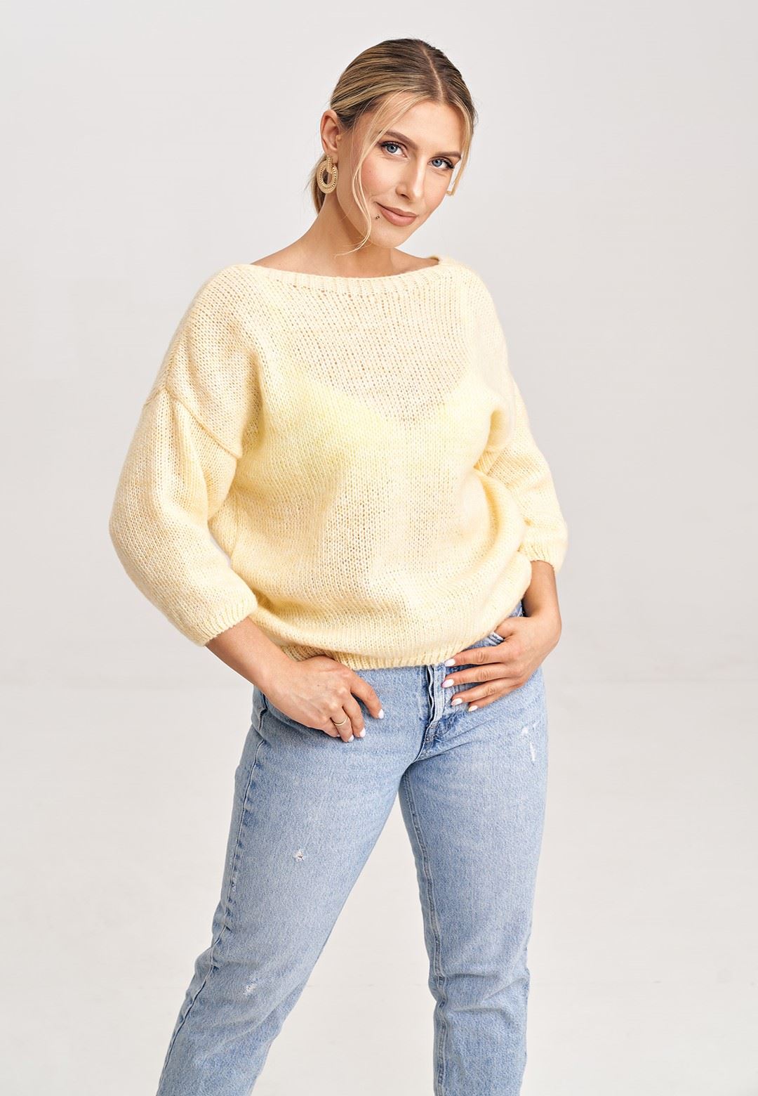 Sweter M993 Żółty Uniwersalny