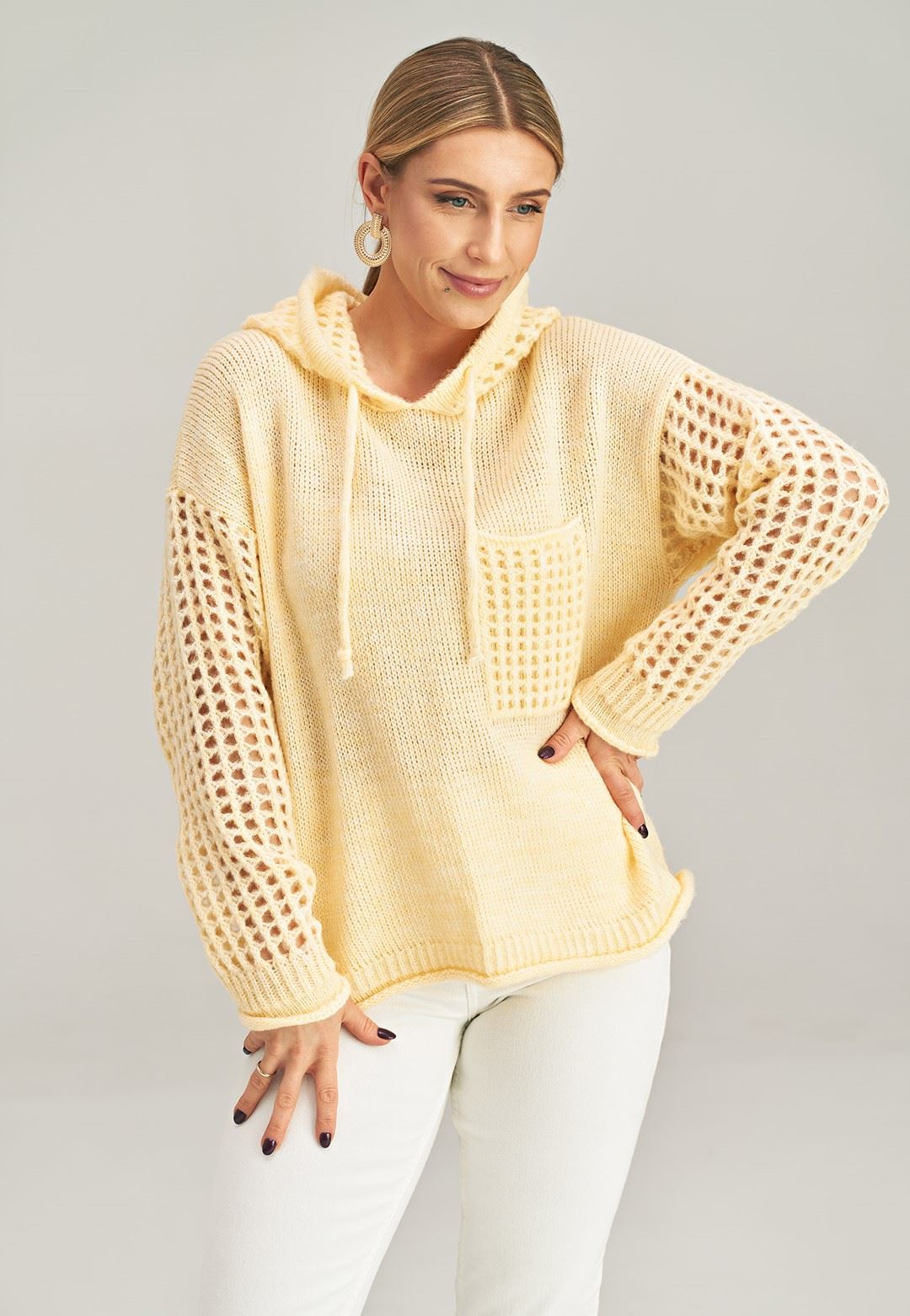 Sweter M996 Żółty Uniwersalny